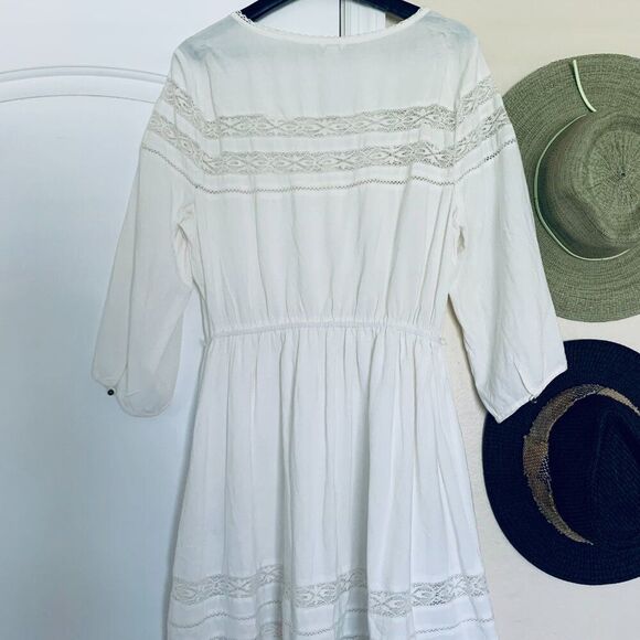 NWOT Forever 21 Boho Festival White Prairie Darling Dress | Size: L - Picture 11 of 12
